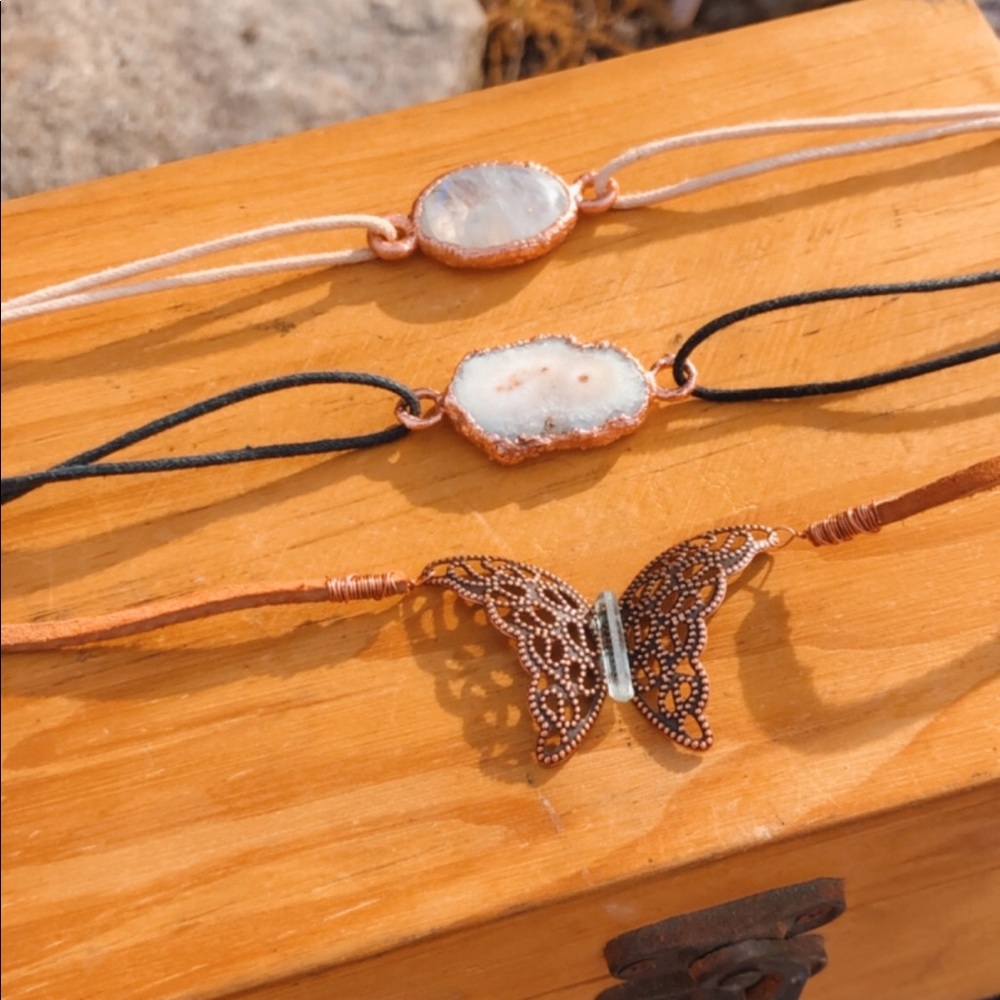 •sold• Choker Crystal Necklace Quartz handmade